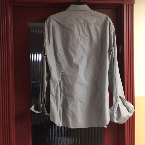 Hugo Boss Gray Modern Fit Logo Shirt New With Tags